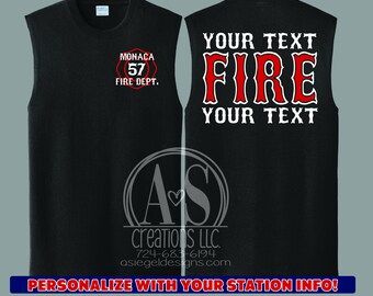 Custom Sleeveless Firefighter Shirt | Personalized Duty Tee