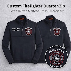 1/4 Zip Personalized Firefighter sweatshirt | jobshirt