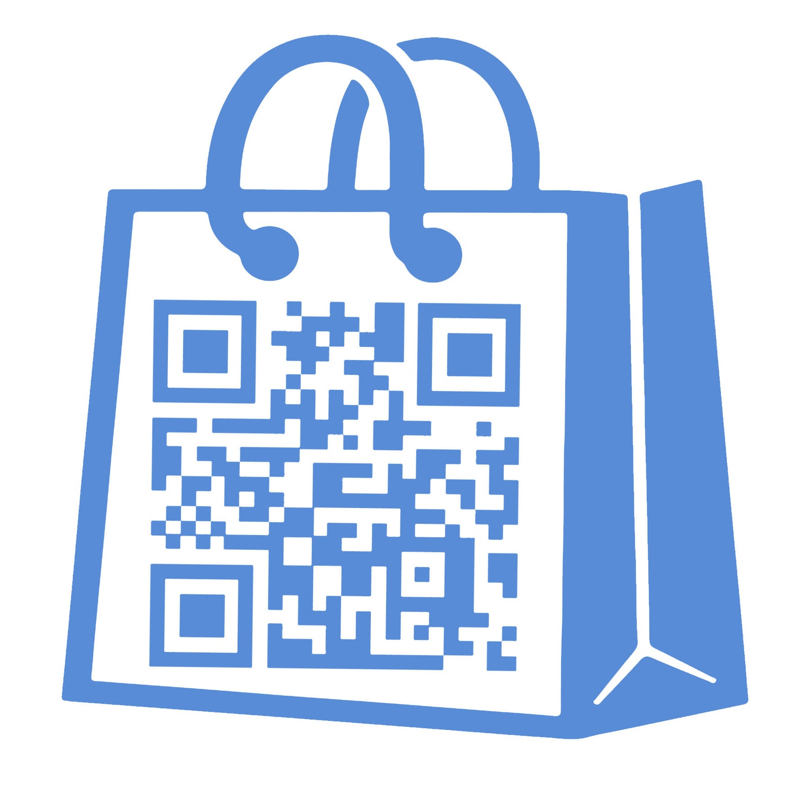 Shopping Bag QR Code Stickers Custom QR Code Stickers QR Etsy