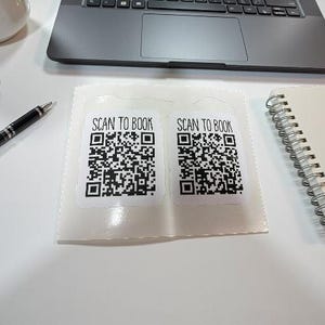 Custom QR Code Stickers, Personalized Scan Me Labels