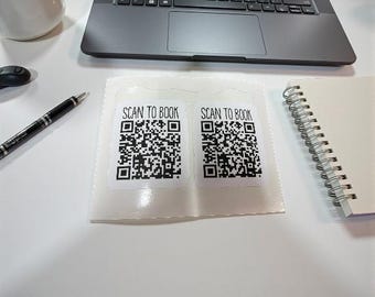 Custom QR Code Stickers, Personalized Scan Me Labels