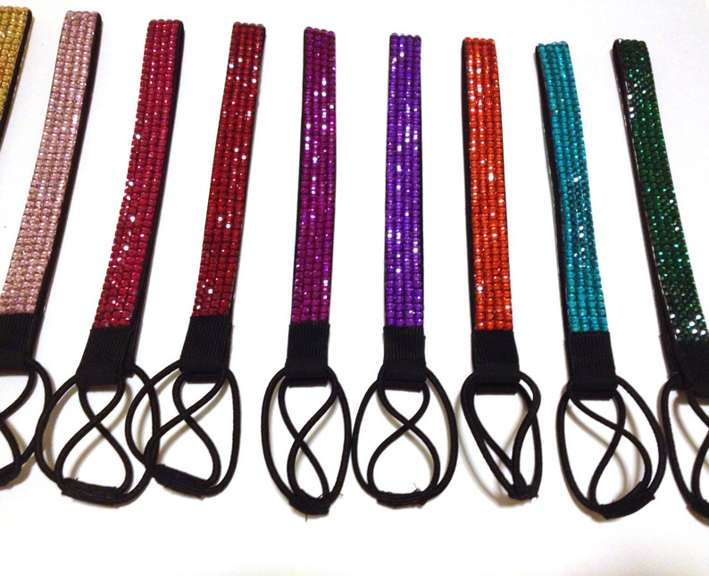 4 Row Rhinestone Headband W/ Elastic Stretch Hair Band Hair Etsy