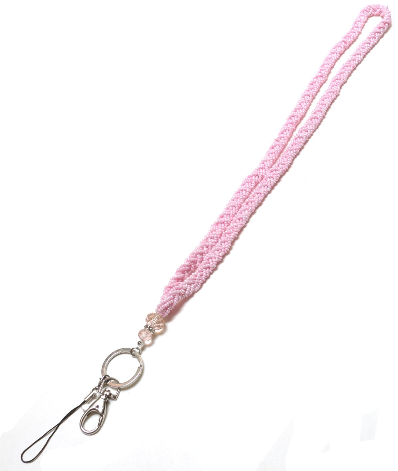 Braided Colored Bead LANYARD With Jeweled Accents With Etsy