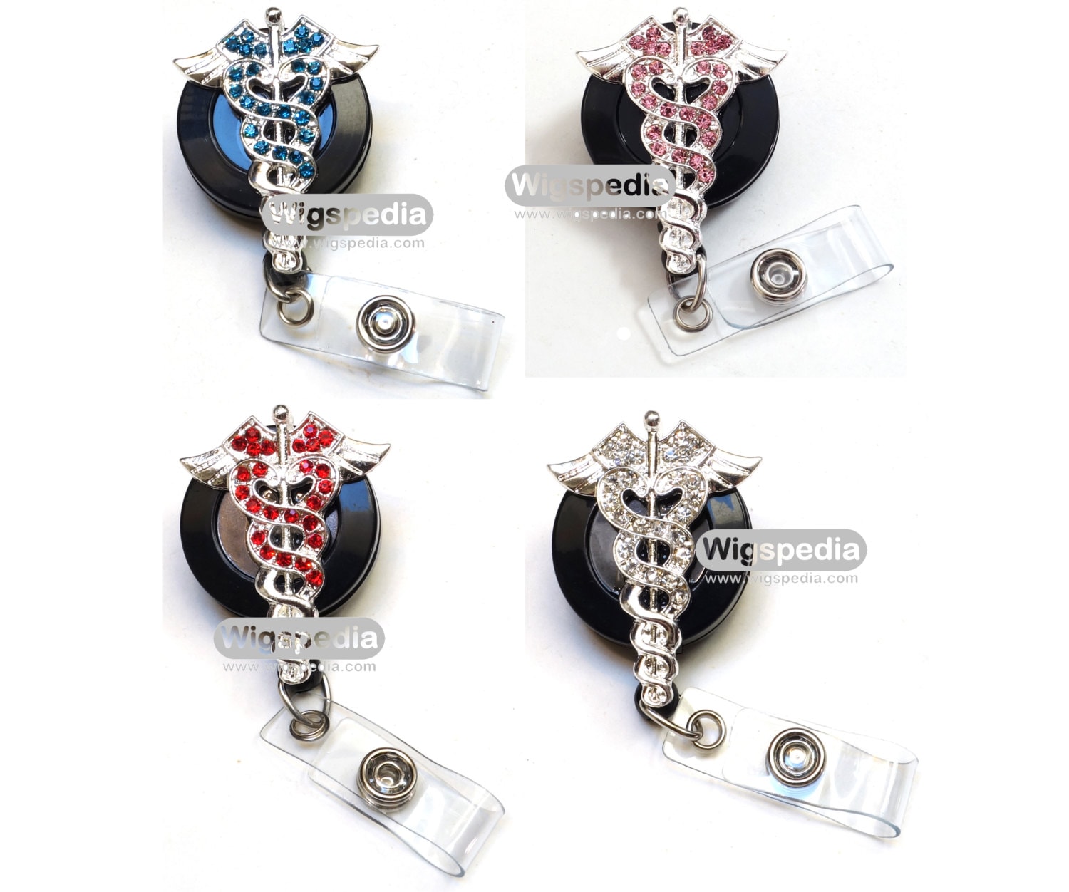 Sparkles Rhinestone Retractable Badge Reel/ ID Badge Holder Etsy