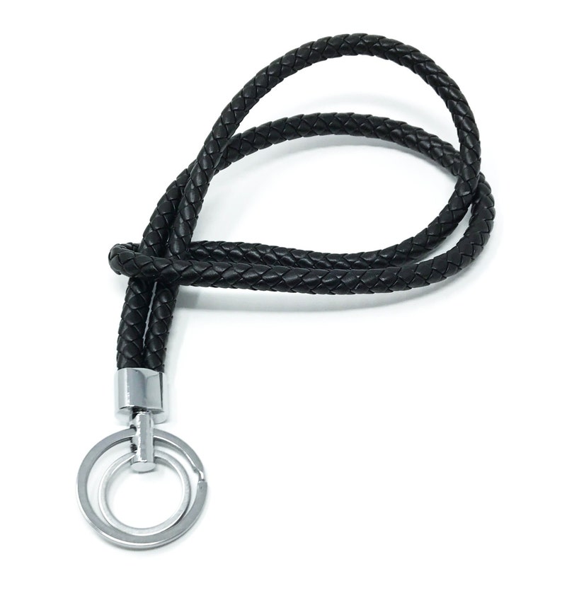 Braided Vegan Leather Neck Lanyards With Double Key Rings / Etsy