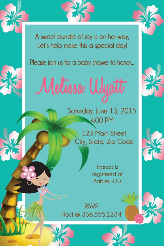 Tropical Baby Shower Invitation