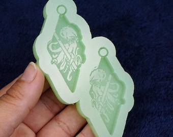 Octopus Diamond Silicone Resin Earring Mold