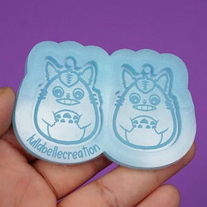 Anime Cat Silicone Resin Earring Mold, Cartoon Animal Silicone Mold, Cute Cat Resin Earrings, Resin Jewelry Mold, Made to Order
