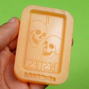You Choose Silicone Tarot Card Flat Mold for Epoxy Resin, Funny Card Resin Mold, Keychain Mold, True Crime Junkie, Alien Mold, Made to Order