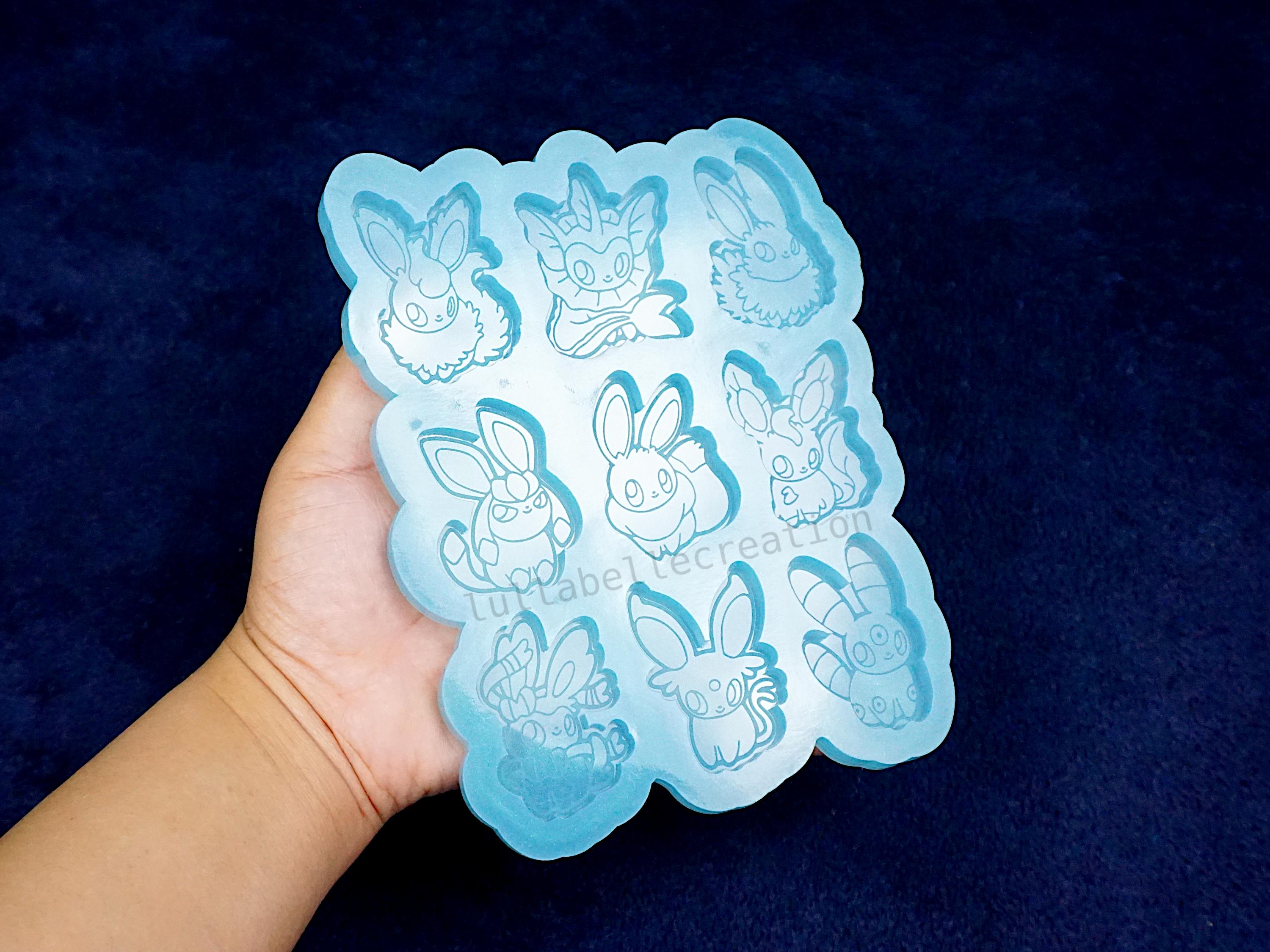 Silicone Poke Evolutions Palette Mold: Resin Keychain, Epoxy Resin