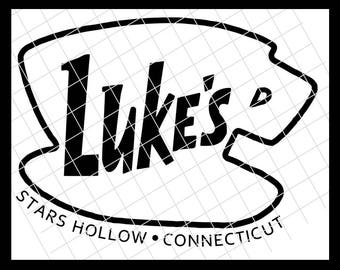 Luke’s Diner Gilmore Girls - Cutting Files in SVG, EPS and DXF – Compatible with Silhouette Studio, Cricut and more - Instant Download