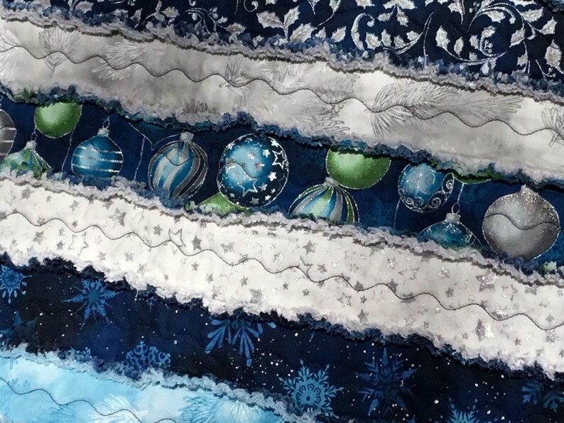 Ragged Strip Quilt WINTER'S GRANDEUR Sky Colorstory Etsy
