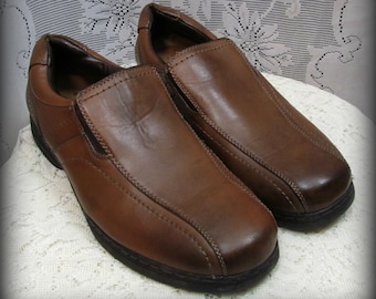 Mocassini uomo, scarpe marroni, slip uomo Scarpe, scarpe uomo, dimensione 9 1/2 scarpe uomo, scivolare sulle scarpe