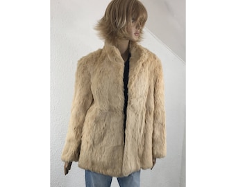 Kaninchen Pelz Mantel, Wintermantel, Pelz, warmen Wintermantel, Damen Größe mittlerer Mantel, ausgefallener Mantel, langen Pelzmantel