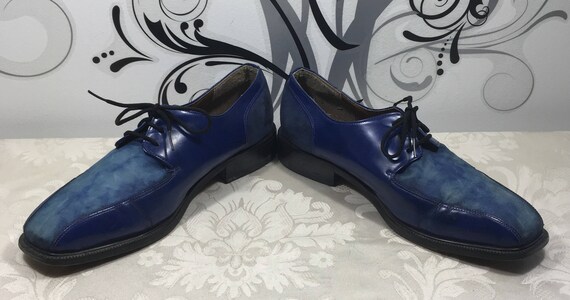 Men's blue shoes, Blue Dress shoes, Men's lace up… - image 2