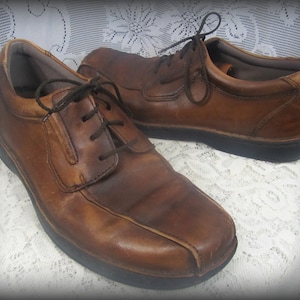Men&#39;s lace up shoes, Leather loafers, Brown loafers, Men&#39;s leather shoes, Size 11m shoes, Slide on shoes,