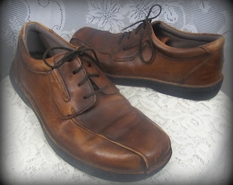 Men's lace up shoes, Leather loafers, Brown loafers, Men's leather shoes, Size 11m shoes, Slide on shoes,
