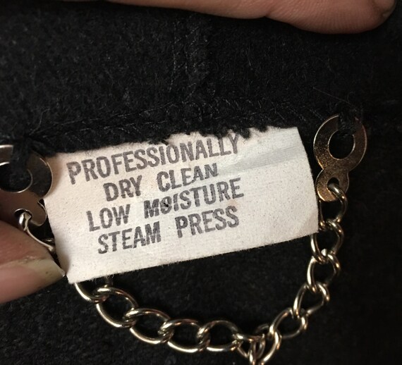 Black Cloak, Cloak with hood, Wool cape, Wool Clo… - image 4