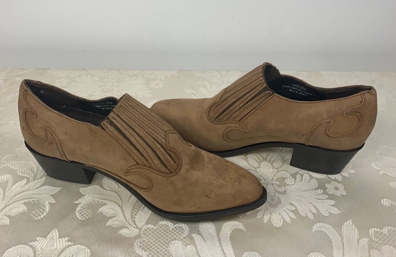 Women/'s slide on shoes Women/'s western shoes Women/'s leather Dingo shoes Women/'s size 7 shoes Brown leather shoes,Cowgirl shoes