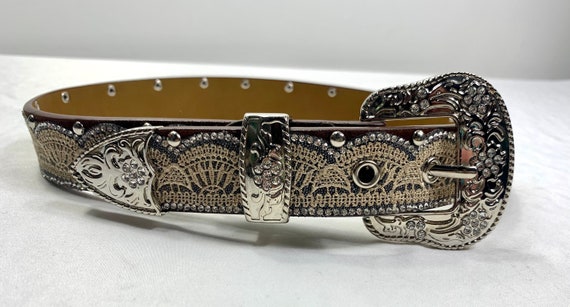 Women’s studded belt, Fashion belt, Leather bling… - image 5