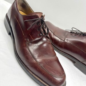Zapatos con cordones para hombre, mocasines de cuero, mocasines marrones, zapatos de cuero para hombre, zapatos de talla 10 1/2, desliza los zapatos, imagen 10