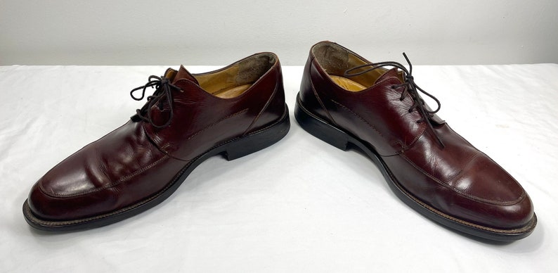 Zapatos con cordones para hombre, mocasines de cuero, mocasines marrones, zapatos de cuero para hombre, zapatos de talla 10 1/2, desliza los zapatos, imagen 8