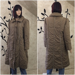 Vintage winter coat, Insulated jacket, Warm coat, Winter coat, Fancy coat, Vintage puff coat, Long coat