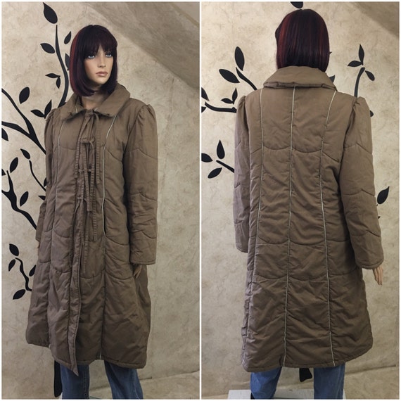 Vintage winter coat, Insulated jacket, Warm coat, Winter coat, Fancy coat, Vintage puff coat, Long coat
