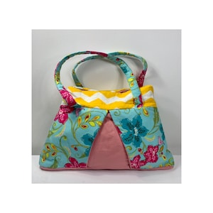 Fun summer handbag, Stylish purse, Colorful purse, Roomy bag, Floral purse, Cute purse, Large cloth bag, Beach bag, Day bag