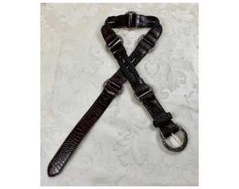 Cinturón de cuero genuino, cinturón de Brighton, cinturón marrón, cinturón de cuero, cinturón de cuero vintage, cinturón de moda, cinturón occidental, cinturón de vaquero