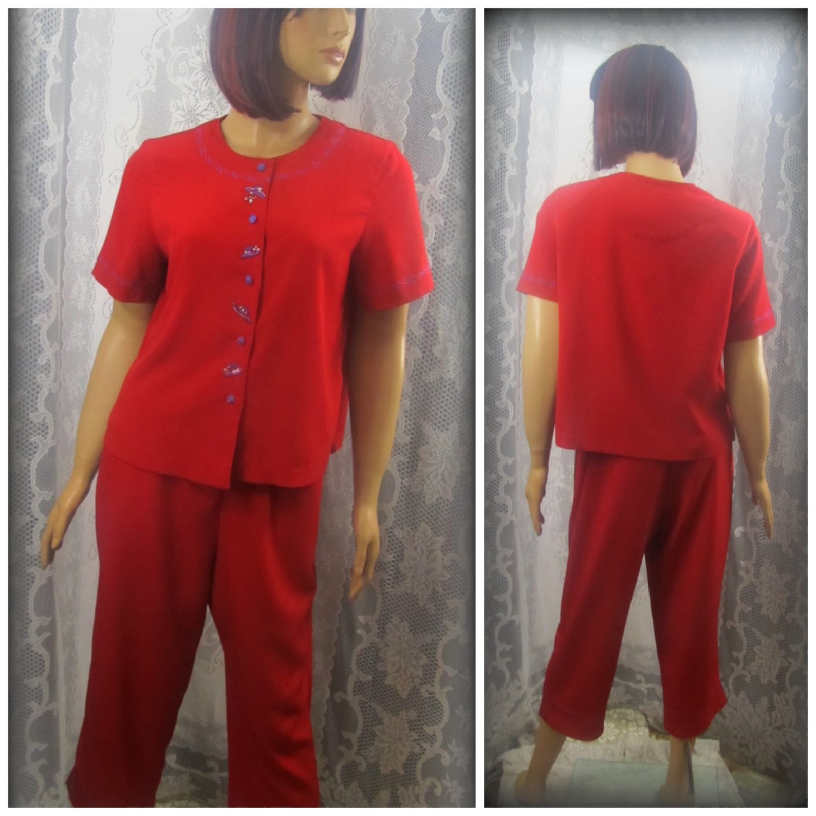 Women's Red Hat Society Clothing, Red Outfit, Women's Size 10 Petite ...