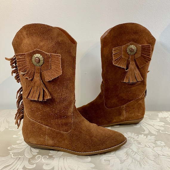 Women's suede boots, Women's Brown leather boots,… - image 1