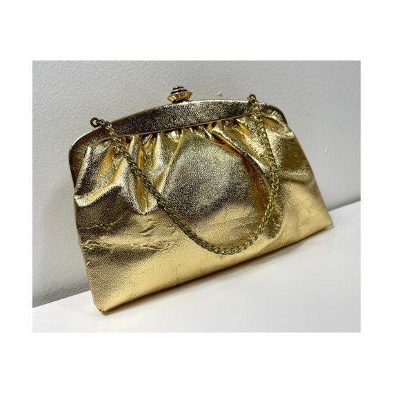 Gold purse, Formal purse, Vintage purse, Evening … - image 1