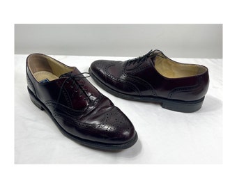 Men's lace up shoes, Leather loafers, Burgundy loafers, Men's leather shoes, Size 11 1/2 shoes, Slide on shoes,