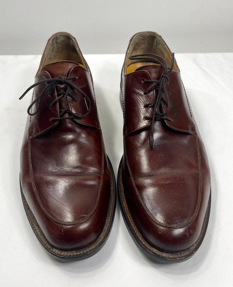 Zapatos con cordones para hombre, mocasines de cuero, mocasines marrones, zapatos de cuero para hombre, zapatos de talla 10 1/2, desliza los zapatos, imagen 4