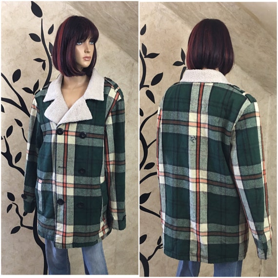Plaid flannel, Insulated flannel, Warm flannel, Gr