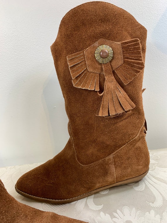 Women's suede boots, Women's Brown leather boots,… - image 2