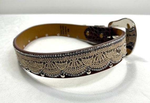 Women’s studded belt, Fashion belt, Leather bling… - image 2