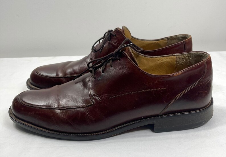Zapatos con cordones para hombre, mocasines de cuero, mocasines marrones, zapatos de cuero para hombre, zapatos de talla 10 1/2, desliza los zapatos, imagen 3