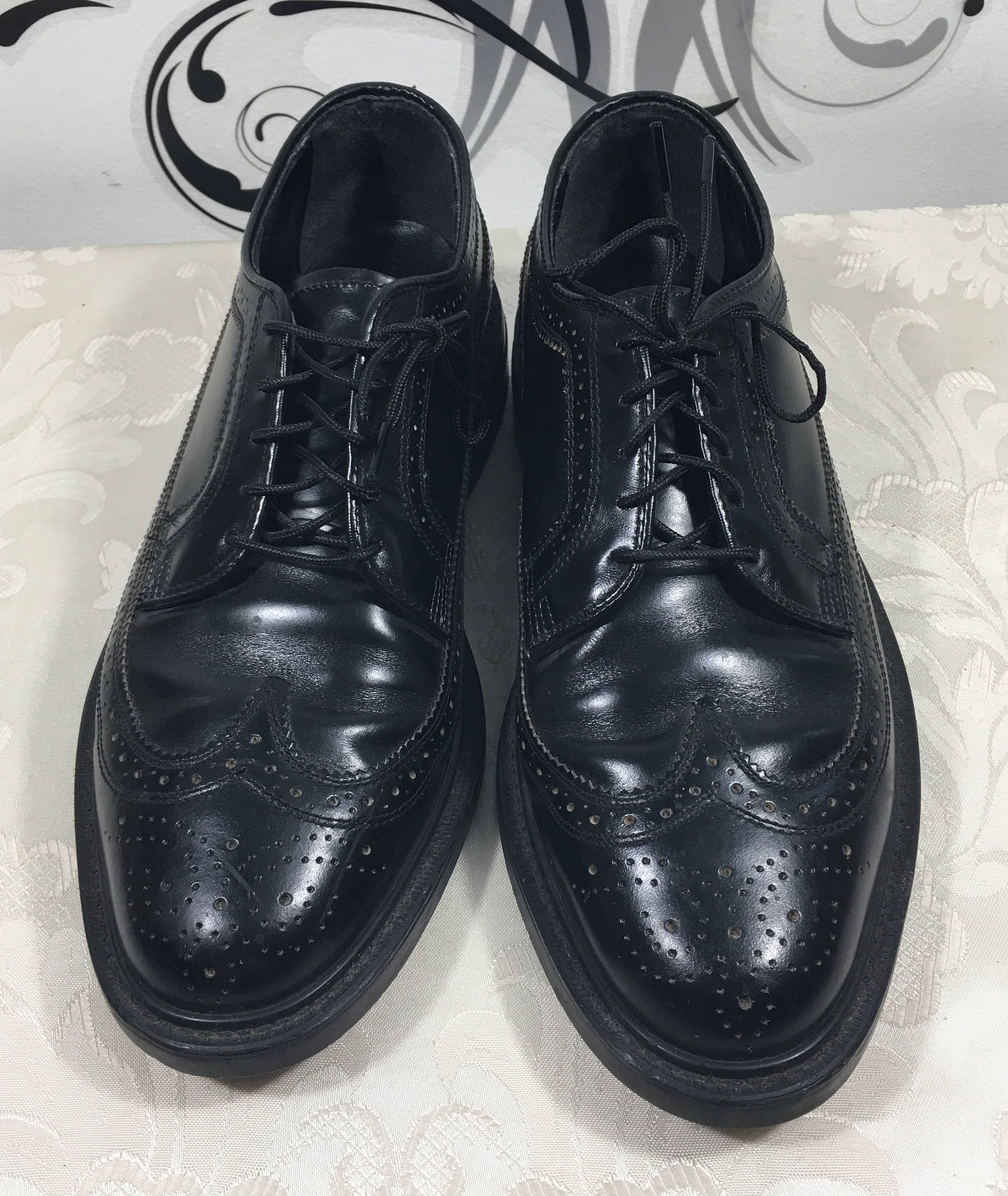 Men's Leather Slip On Tassels Wing Tip Vintage Shoes for Business