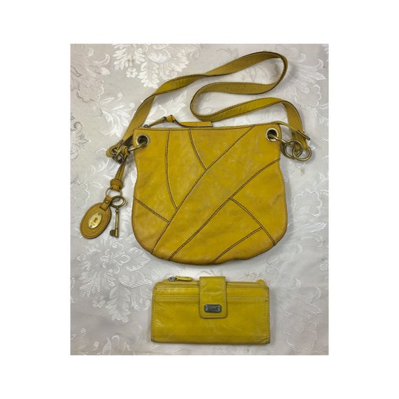 yellow fossil purse