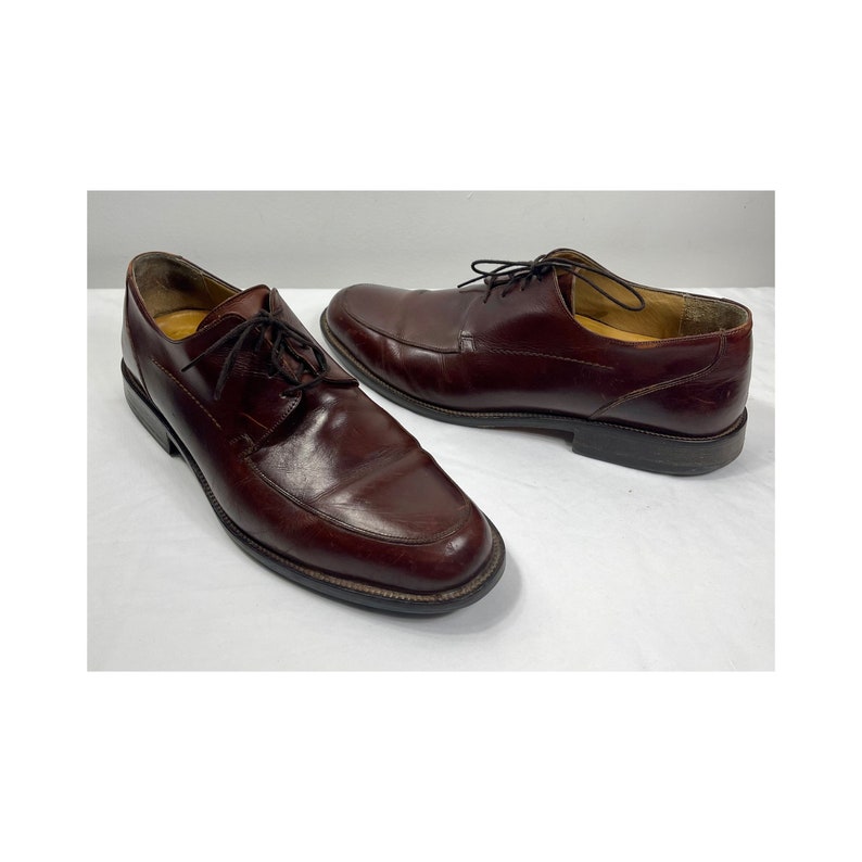 Zapatos con cordones para hombre, mocasines de cuero, mocasines marrones, zapatos de cuero para hombre, zapatos de talla 10 1/2, desliza los zapatos, imagen 1
