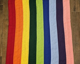 Colored pencil afghan