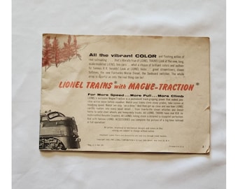 Original Lionel Trains 1954 Catalog - Missing Cover