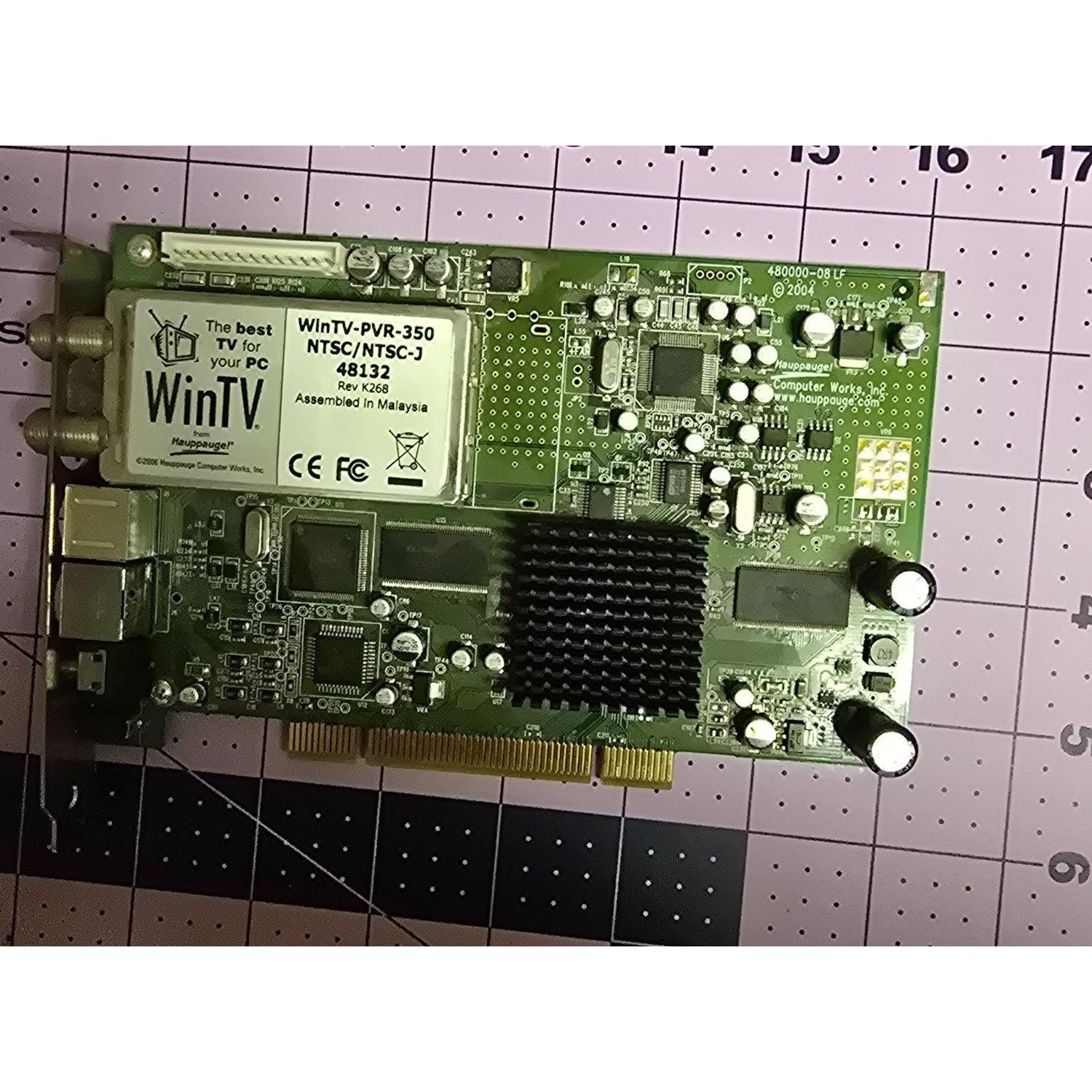 Hauppauge Wintv-pvr-350 Ntsc/ntsc-j PCI TV Tuner Card Rev K268