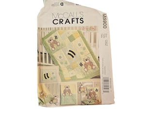 McCalls M5900 Baby Quilt Pattern Bees Bears Patchwork Design