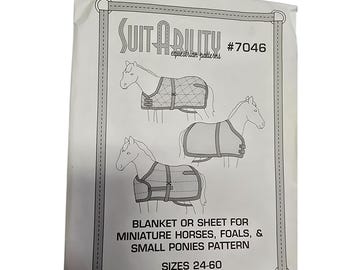 Suitability Miniature Horse, Foal, Pony Blanket and Sheet Pattern Sizes 24-60 #7046