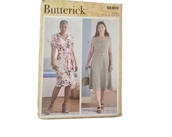 Butterick B6809 Sewing Pattern Misses Dresses Sizes 14-22 Easy Fit Style