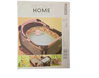 McCalls Home Decorating M5829 Pattern For Baby Travel Bag & Accessories OSZ