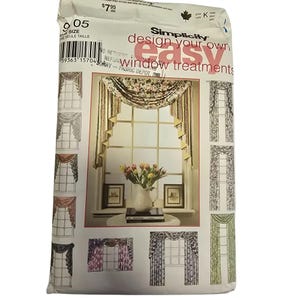 Simplicity 9105 Design Your Own Window Treatments Sewing Pattern